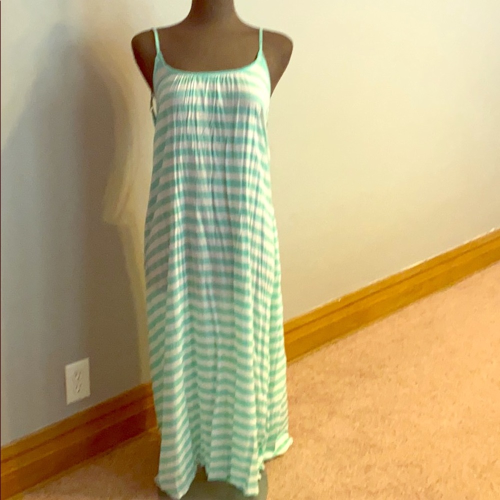 Bali Striped Beach Cover Up Maxi (OS)
